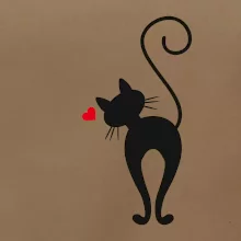 Zamilovaná kočka zezadu