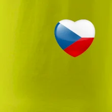 Česká vlajka srdce - pravé prso