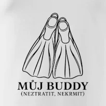 Můj buddy dvě překřížené potápěčské ploutve