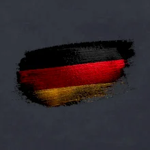 Německá vlajka okousaná