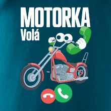 Karikatura motorka chopper volá