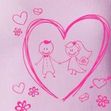 Svatba - kreslené srdce