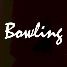 Bowling nápis psací