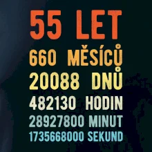 Narozeniny 55 přepočet času