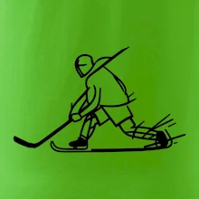 Kreslený hokejista tučnou fixou