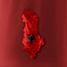 Mapa Albánie reliéf hor