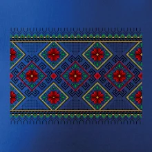 Ukrajinský vzor - Červeno Zelený