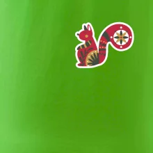 Folklor na prsu veverka