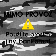 Mimo provoz - použijte jiný bankomat