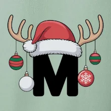 Vanoční rodinná trička - písmeno a čepice