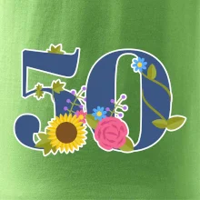 Květinové číslo kreslené - 50