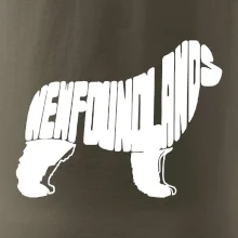 Novofundlandský pes - nápis v tělě