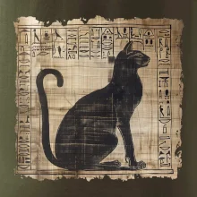 Egyptské hieroglyfy kočka