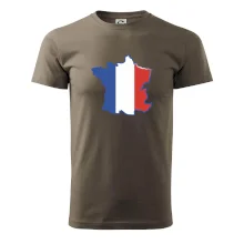 Francouzská vlajka mapa obrys