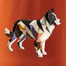 Border colie slepená z papíru