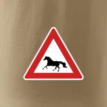 Dopravní značka - Pozor kůň běžící