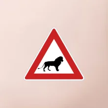 Dopravní značka - Pozor lev