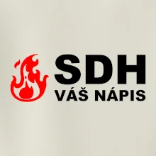 SDH nápis (oheň, název sboru - vlastní nápis)