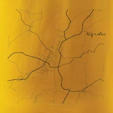 Černobílá mapa Nýrsko  340 22