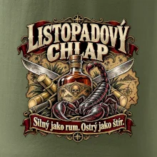 Listopadový chlap rum a ostrý štír