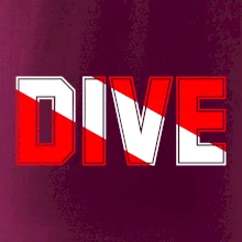 Dive nápis vlajka