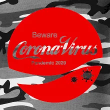 Corona virus pandemic logo