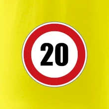 Dopravní značka - omezení rychlosti 20