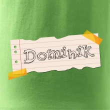 Papírek se jmenovkou - vlastní jméno