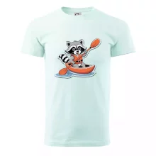 Mýval v kajaku kreslený