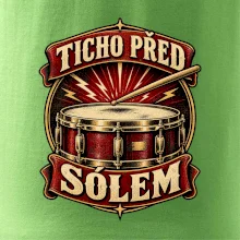 Ticho před sólem - vintage bubenický emblém