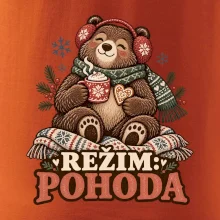 Rodinná vánoční trička - Režim pohoda zimní medvědice máma