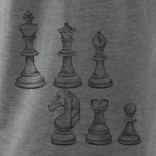 Šachové figurky kreslené