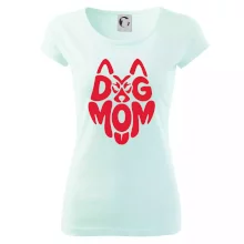Dog mom nápis v hlavě