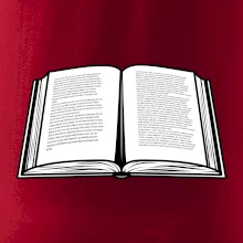 Kniha černobílá otevřená s textem