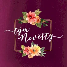 Tým nevěsty čtverec oranžový