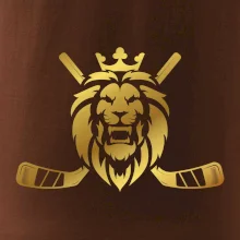 Lev s hokejkami - zlatý potisk