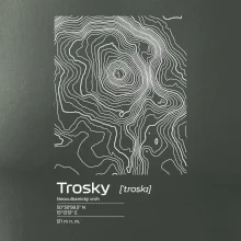 Trosky - vrstevnice v obdélníku