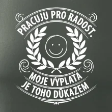 Pracuju pro radost. moje výplata je toho důkazem