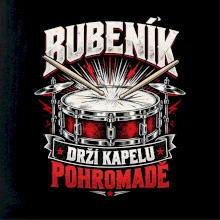 Bubeník drží kapelu pohromadě - červený rockový buben