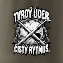 Tvrdý úder čistý rytmus - černobílé zkřížené paličky