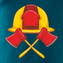 Hasičská helma a sekera