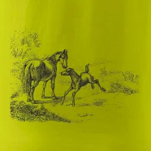 Kůň a hříbě malované