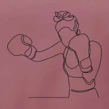 Žena boxerka jedním tahem