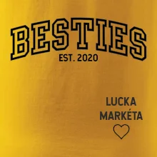 Párové mikiny - Besties (Rok a jména na rukávu)