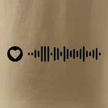 Zamilovaný Spotify kód na prsu