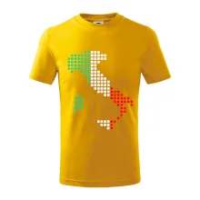 Itálie obrys vlajka