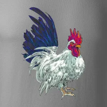 Kohout kreslený bílý