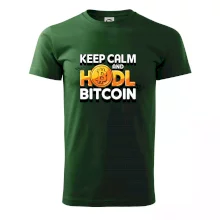 3D nápis Keep Calm and HODL Bitcoin
