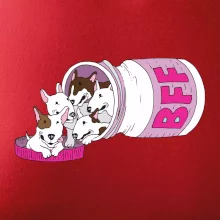 Bullterrier Friends Forever růžové (Pecka design)