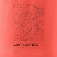 Lomnický štít - vrstevnice v obdélníku